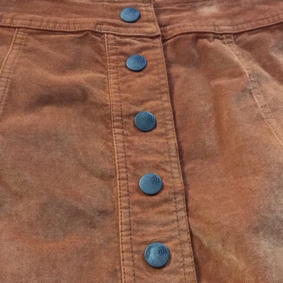 Madewell Metropolitan Button Skirt Size 00 - Picture 7 of 11